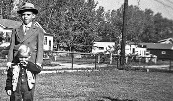 vacant lots on both sides of the house were often improvised baseball fields and the site for city home coming events