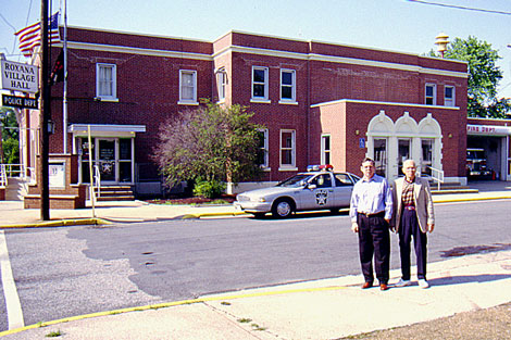 Roxana Illinois Community services building 1998. Completed in 1938, the venue for children's toys included a basketball court and library.